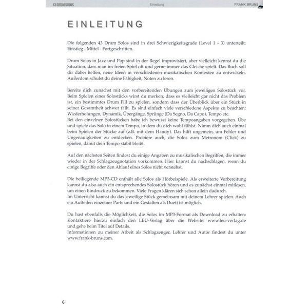 Leu Verlag 43 Drum Solos