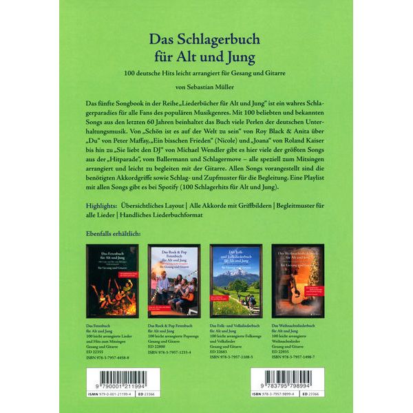 Schott Schlagerbuch Alt und Jung Git