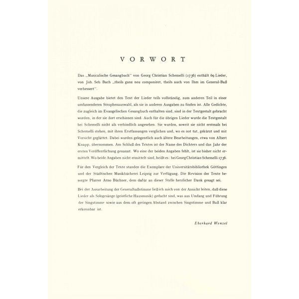 Edition Peters Bach Geistliche Lieder + Arien