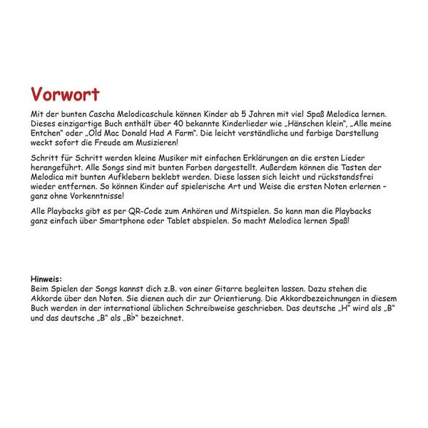 Cascha Melodica schnell und einfach