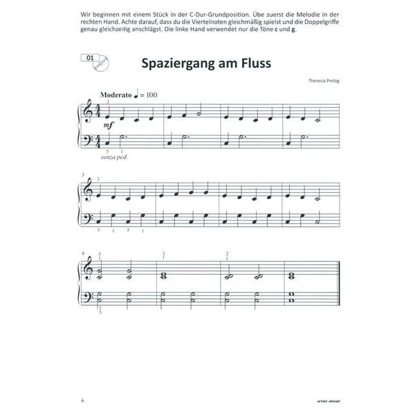 Artist Ahead Musikverlag Melodische Klavierübungen