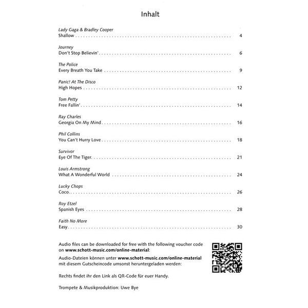 Schott Pop For Trumpet 3