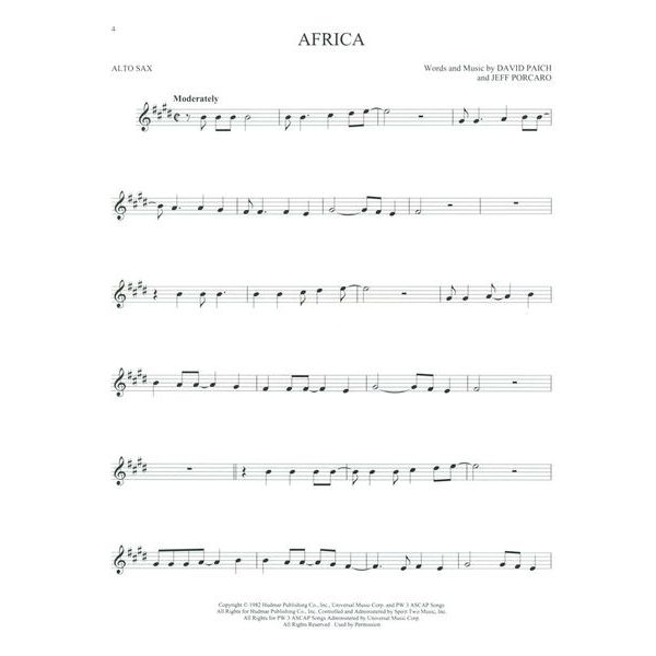 Hal Leonard 101 Simple Songs Alto Sax