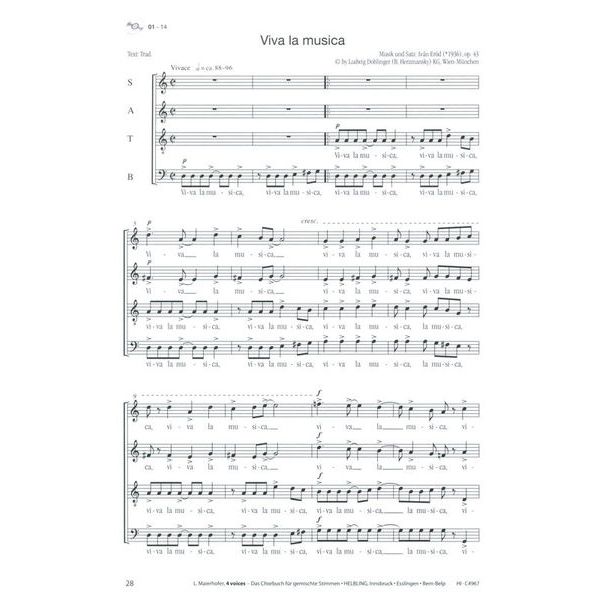 Helbling Verlag 4 Voices Chorbuch
