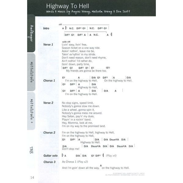 Bosworth Justinguitar Rock-Songbook D