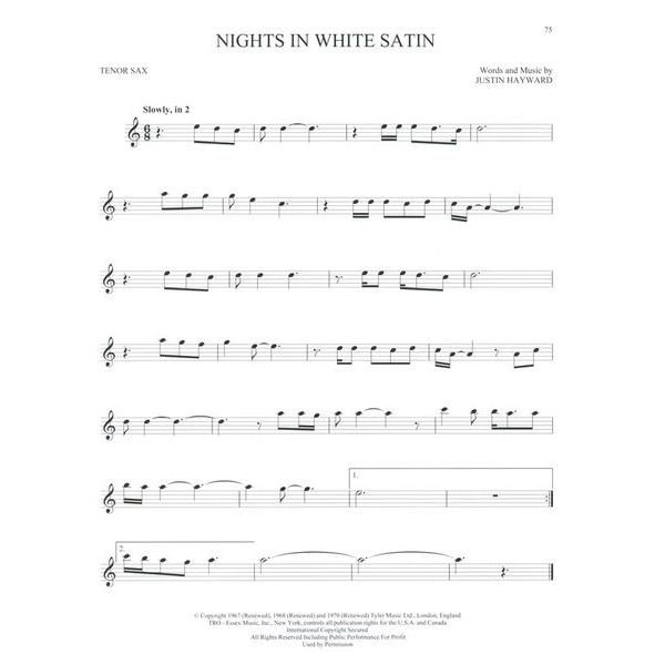 Hal Leonard 101 Popular Songs T-Sax