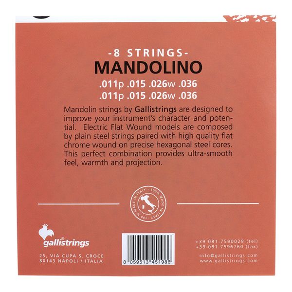 Galli Strings AFW1136 Mandolin Str. Medium