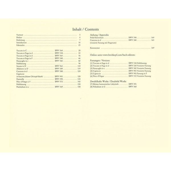 Breitkopf & Hrtel Bach Smtliche Orgelwerke 4