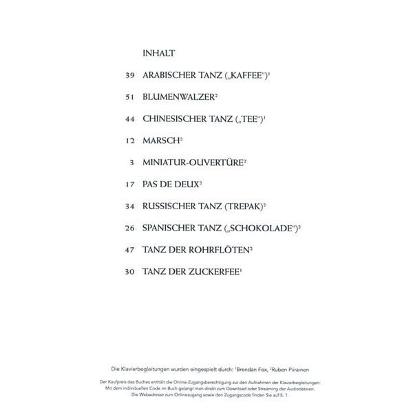 Hal Leonard Tschaikowsky Nussknacker KL