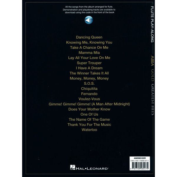 Wise Publications Abba Gold for Flute