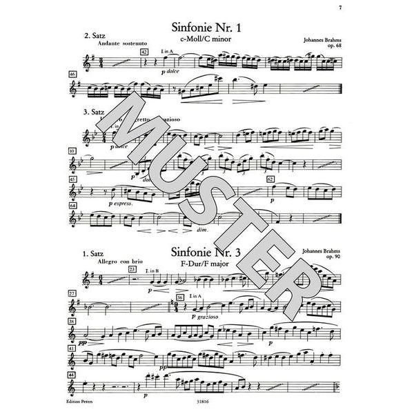 Edition Peters Orchester Probe Klarinette