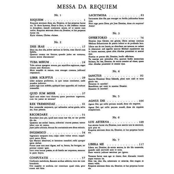 Edition Peters Verdi Requiem