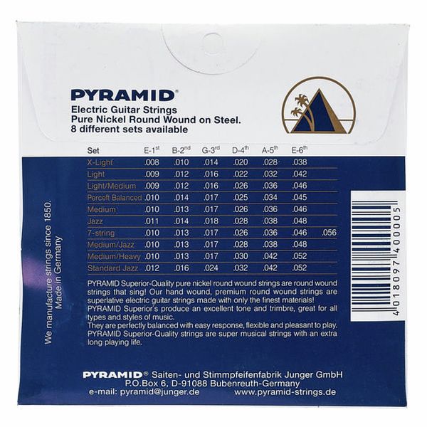 Pyramid ElectricGuitar Strings 008-038