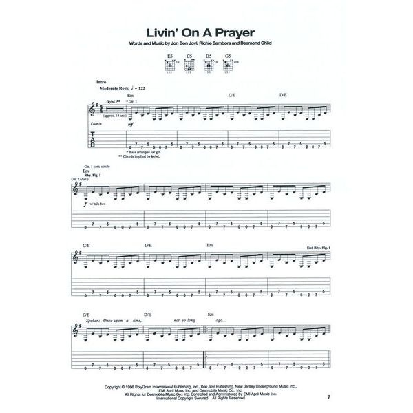 Music Sales Bon Jovi Cross Road Guitar