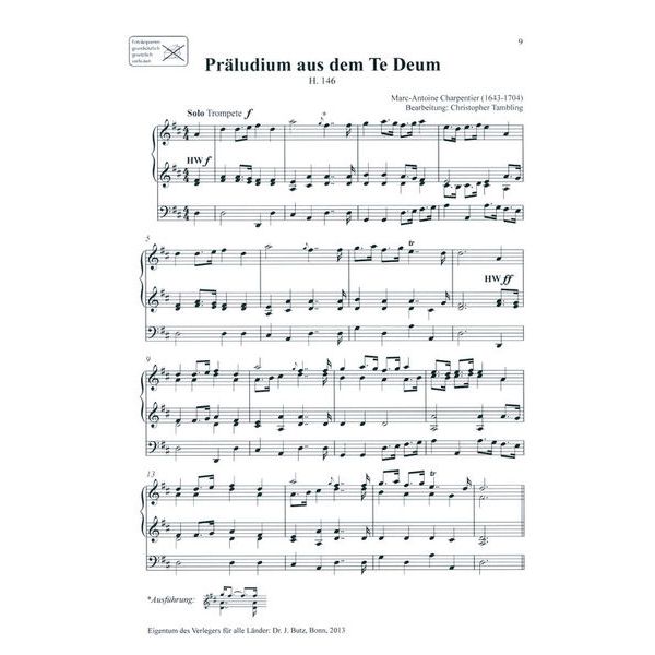 Dr. J. Butz Musikverlag Best Loved Melodies 1 Organ