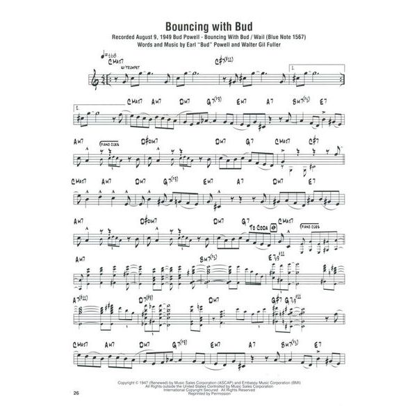 Hal Leonard Sonny Rollins Omnibook Bb