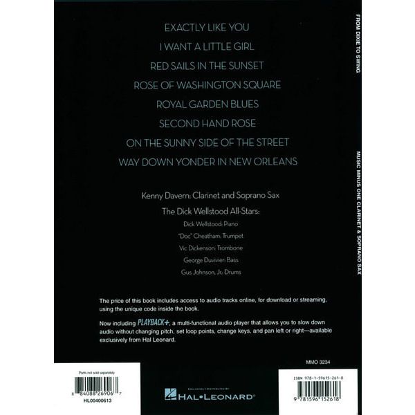 Music Minus One From Dixie to Swing Clarinet