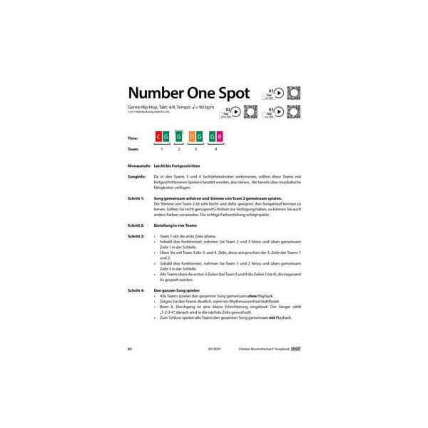 Hage Musikverlag Erlebnis Boomwhackers Songbook