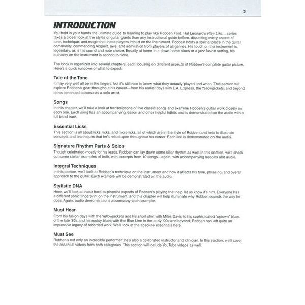 Hal Leonard Play Like Robben Ford