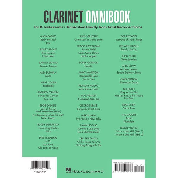 Hal Leonard Clarinet Omnibook
