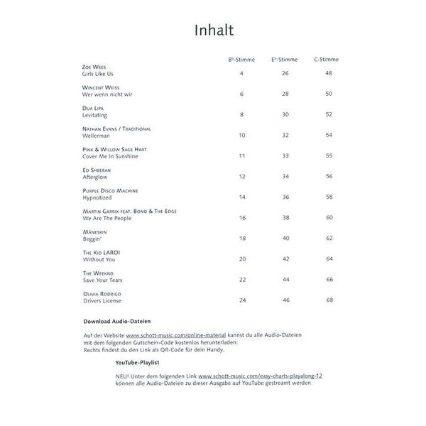 Music Factory Easy Charts Play-Along 12