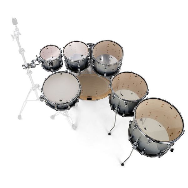 DW PDP CM7 Silver to Black