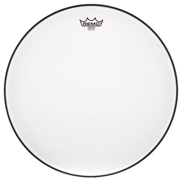 Remo 18" Emperor White Suede