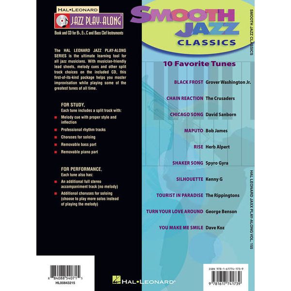 Hal Leonard Jazz Play-Along Smooth Jazz
