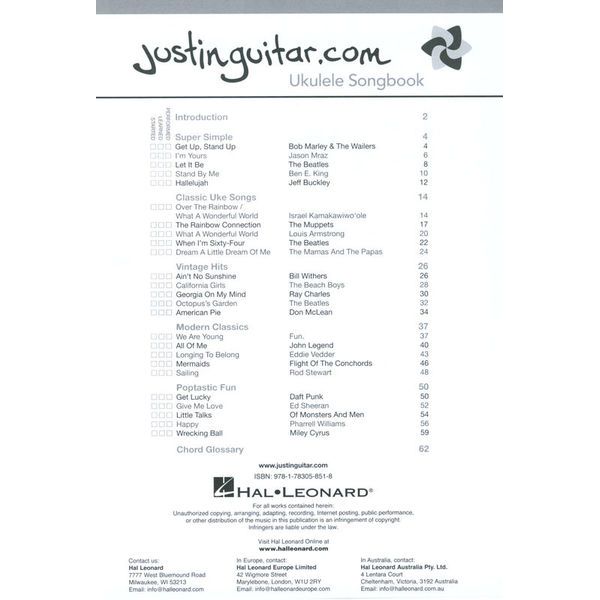 Wise Publications Justinguitar.com Ukulele