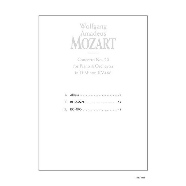 Music Minus One Mozart Concerto No.20 KV 466