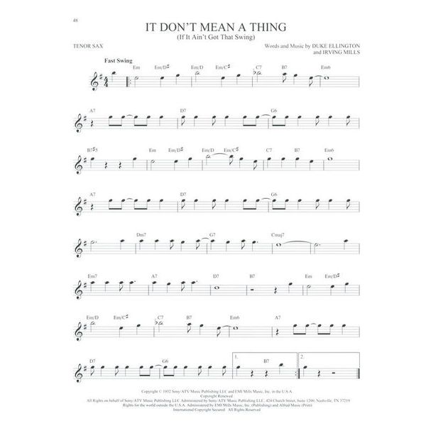 Hal Leonard 101 Jazz Songs for Tenor Sax