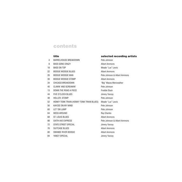 Hal Leonard Jazz Piano Solos Boogie Woogie