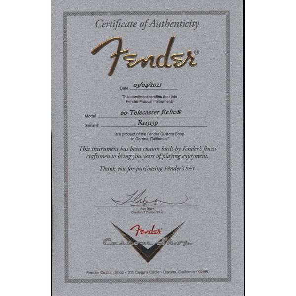 Fender 60 Tele Custom GFY Heavy Relic