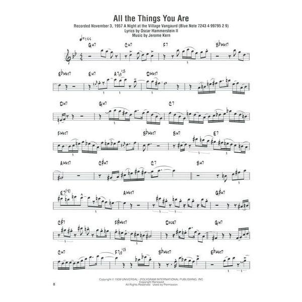 Hal Leonard Sonny Rollins Omnibook Bb