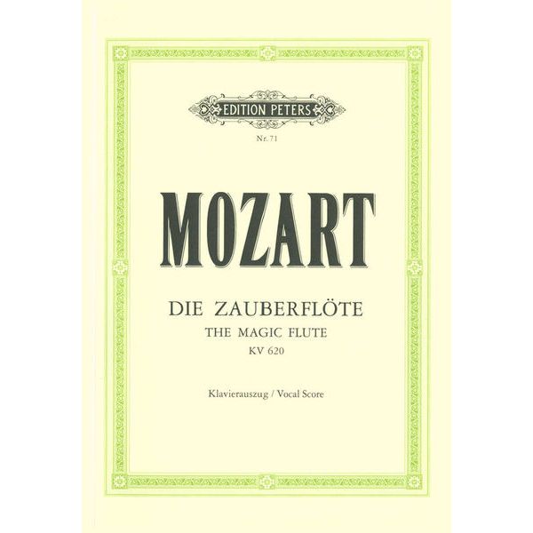 Edition Peters Mozart Zauberflöte KV 620