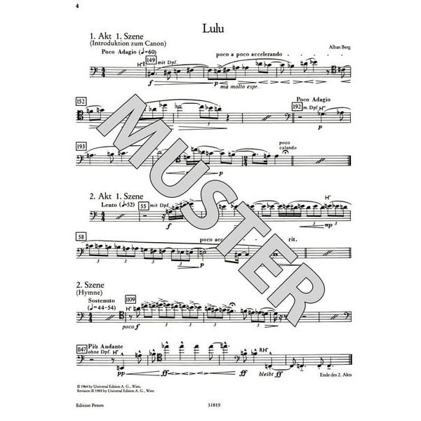 Edition Peters Orchester Probespiel Posaune