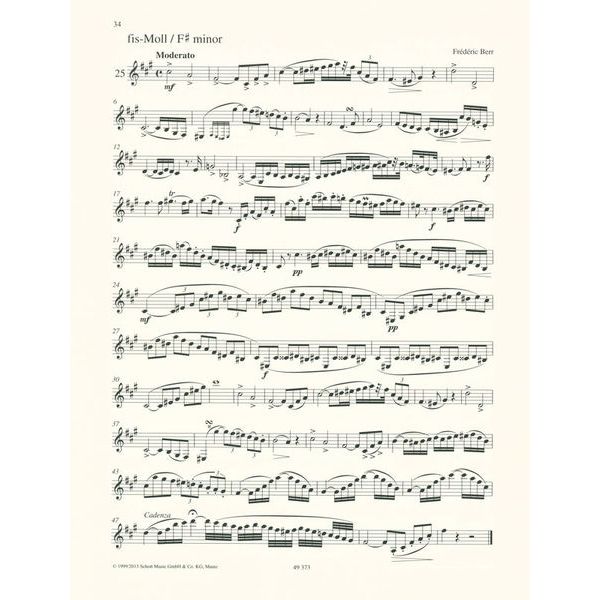 Schott Etüden der Romantik Clarinet