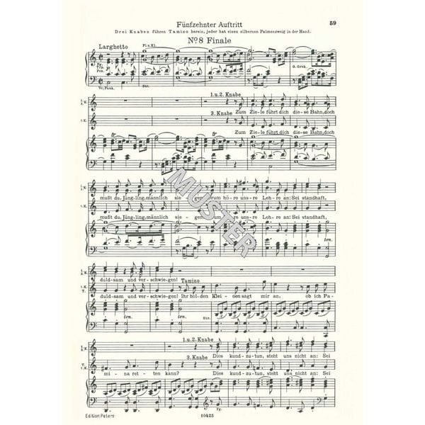 Edition Peters Mozart Zauberflöte KV 620