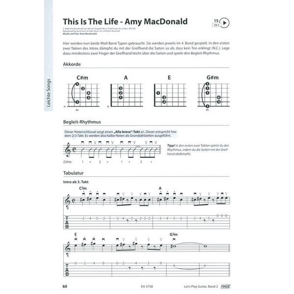 Hage Musikverlag Let's Play Guitar 2