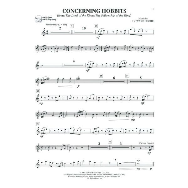 Alfred Music Publishing Ultimate Movie Solos T-Sax