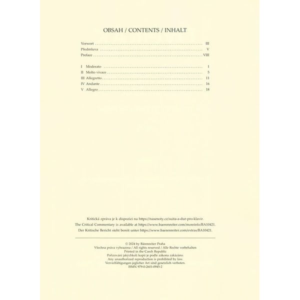 Brenreiter Dvorak Suite A-Dur