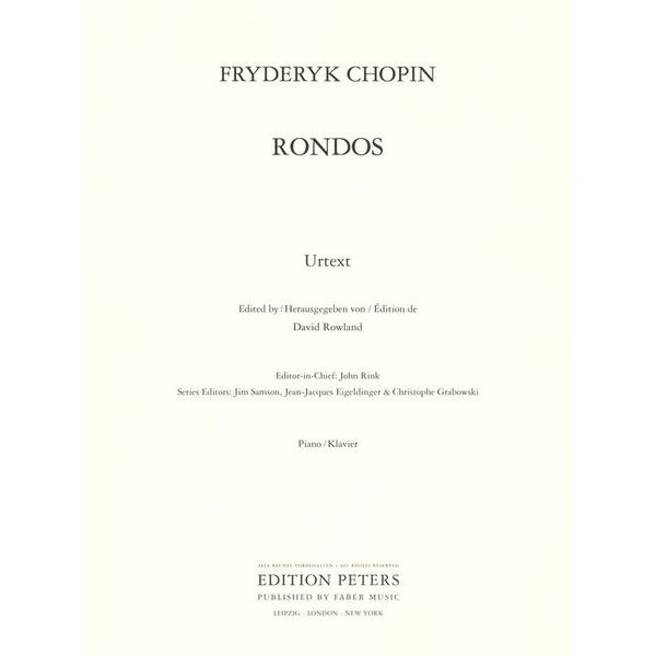 Edition Peters Complete Chopin Rondos