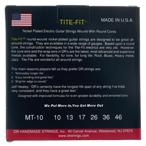 DR Strings Tite-Fit MT-10 3-Pack