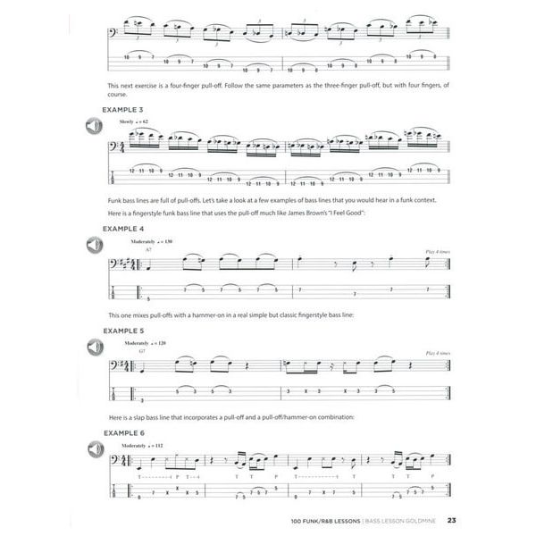 Hal Leonard 100 Funk/R&B Lessons Bass
