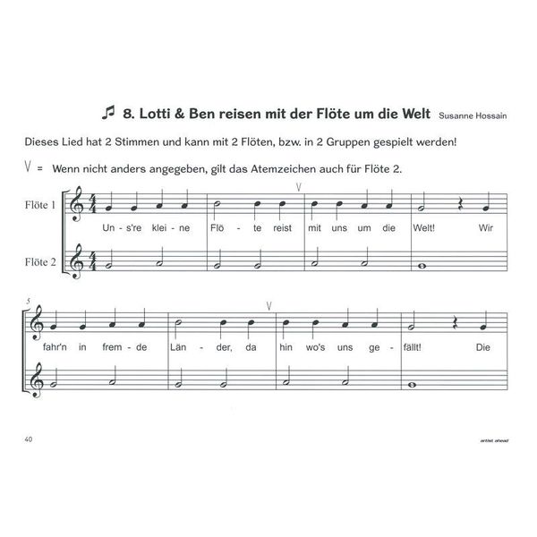 Artist Ahead Musikverlag Blockflöte lernen Lotti & Ben