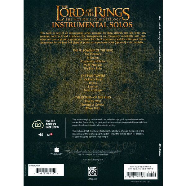 Alfred Music Publishing Lord Of The Rings 1-3 Flute