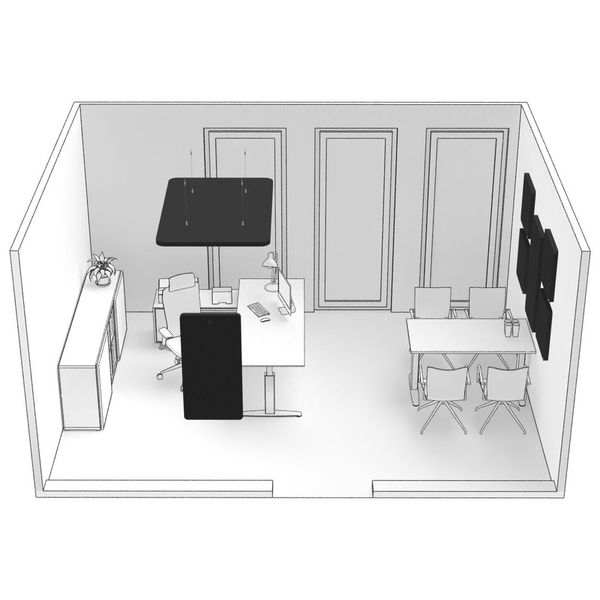 t.akustik Office Set Single BK