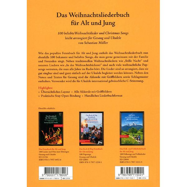 Schott Weihnachtsliederbuch Ukulele