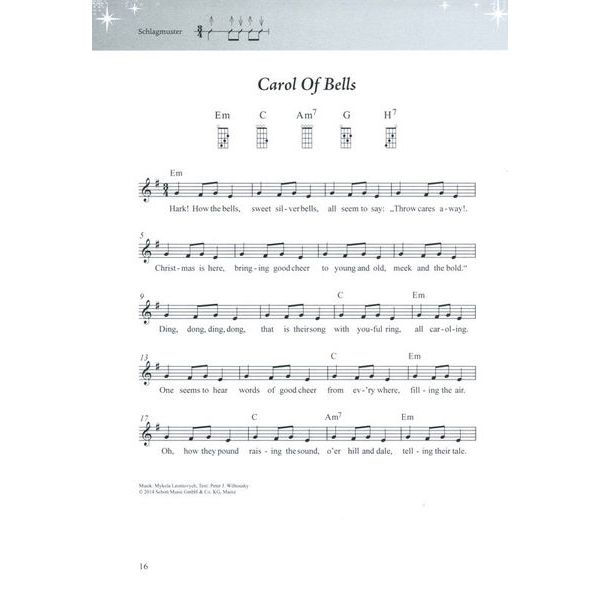 Schott Weihnachtsliederbuch Ukulele