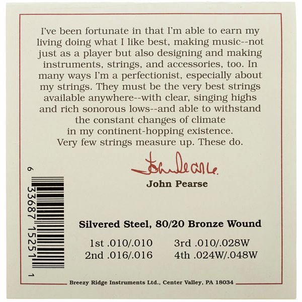 John Pearse 5250S Bouzouki Strings